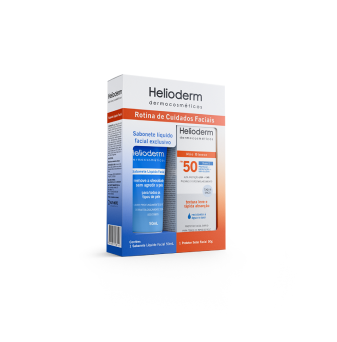 Helioderm Kit Sabonete Líquido Facial + Facial FPS 50 